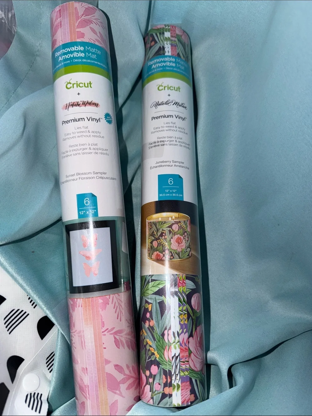 NEW Cricut Premium Vinyl Rolls - sunset blossom & juneberry samplers (2 rolls)
